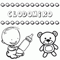 Dibujo del nombre Clodomiro para colorear, pintar e imprimir
