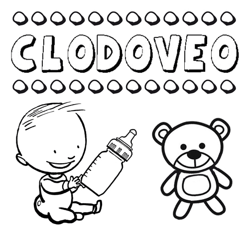 Dibujo del nombre Clodoveo para colorear, pintar e imprimir