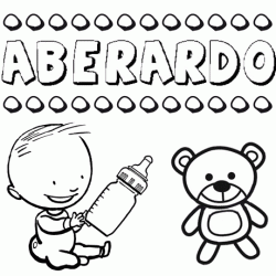 Dibujo del nombre Aberardo para colorear, pintar e imprimir