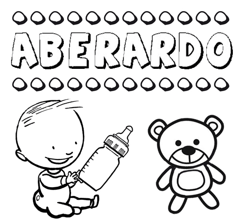 Dibujo del nombre Aberardo para colorear, pintar e imprimir