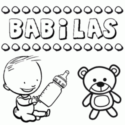 Dibujo del nombre Bábilas para colorear, pintar e imprimir