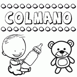 Dibujo del nombre Colmano para colorear, pintar e imprimir