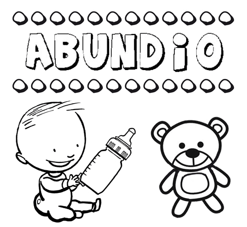 Dibujo del nombre Abundio para colorear, pintar e imprimir