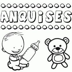 Dibujo del nombre Anquises para colorear, pintar e imprimir