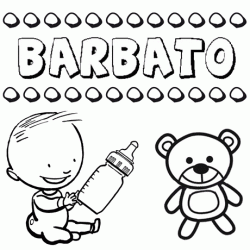 Dibujo del nombre Barbato para colorear, pintar e imprimir