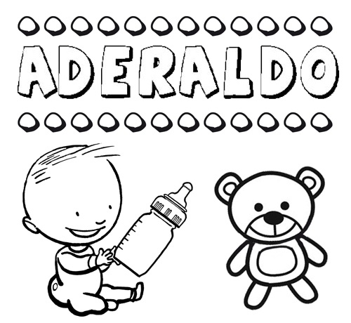 Dibujo del nombre Aderaldo para colorear, pintar e imprimir