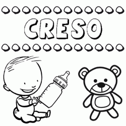 Dibujo del nombre Creso para colorear, pintar e imprimir