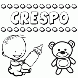 Dibujo del nombre Crespo para colorear, pintar e imprimir