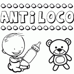 Dibujo del nombre Antiloco para colorear, pintar e imprimir