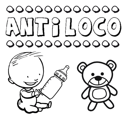 Dibujo del nombre Antiloco para colorear, pintar e imprimir