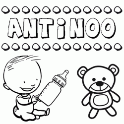 Dibujo del nombre Antinoo para colorear, pintar e imprimir