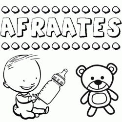 Dibujo del nombre Afraates para colorear, pintar e imprimir