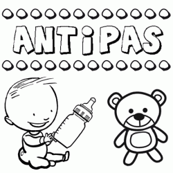 Dibujo del nombre Antipas para colorear, pintar e imprimir