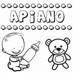 Dibujo del nombre Apiano para colorear, pintar e imprimir