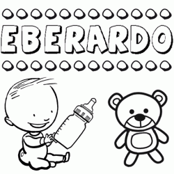 Dibujo del nombre Eberardo para colorear, pintar e imprimir