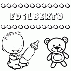 Dibujo del nombre Edilberto para colorear, pintar e imprimir