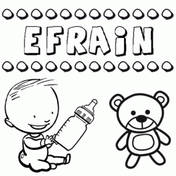 Dibujo del nombre Efraín para colorear, pintar e imprimir
