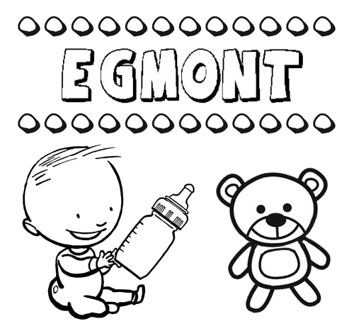 Dibujo del nombre Egmont para colorear, pintar e imprimir