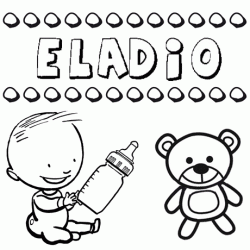 Dibujo del nombre Eladio para colorear, pintar e imprimir