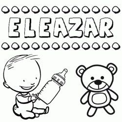 Dibujo del nombre Eleazar para colorear, pintar e imprimir