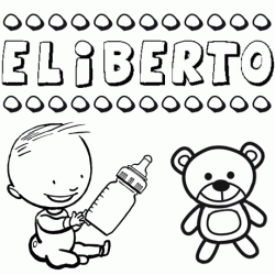 Dibujo del nombre Eliberto para colorear, pintar e imprimir