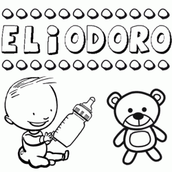 Dibujo del nombre Eliodoro para colorear, pintar e imprimir