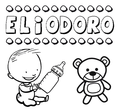 Dibujo del nombre Eliodoro para colorear, pintar e imprimir
