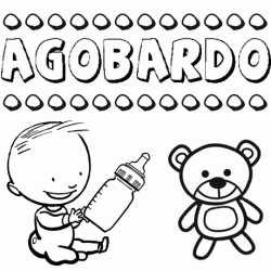 Dibujo del nombre Agobardo para colorear, pintar e imprimir