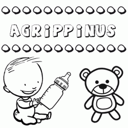 Dibujo del nombre Agrippinus para colorear, pintar e imprimir