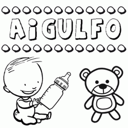 Dibujo del nombre Aigulfo para colorear, pintar e imprimir