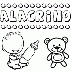 Dibujo del nombre Alacrino para colorear, pintar e imprimir