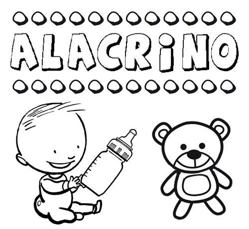 Dibujo del nombre Alacrino para colorear, pintar e imprimir