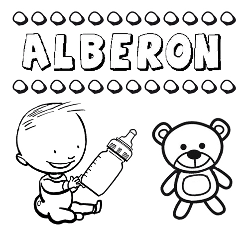 Dibujo del nombre Alberón para colorear, pintar e imprimir