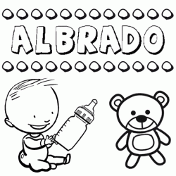 Dibujo del nombre Albrado para colorear, pintar e imprimir