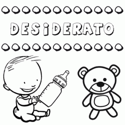 Dibujo del nombre Desiderato para colorear, pintar e imprimir