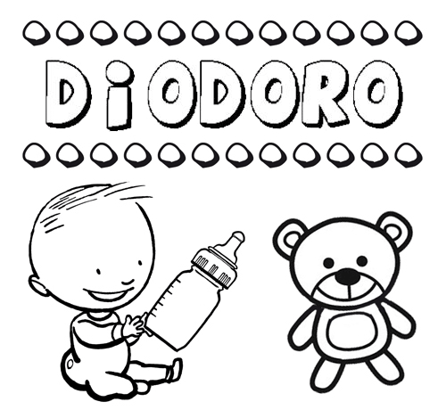 Dibujo del nombre Diodoro para colorear, pintar e imprimir