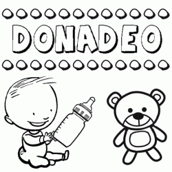 Dibujo del nombre Donadeo para colorear, pintar e imprimir