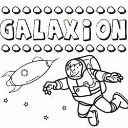 Dibujo del nombre Galaxión para colorear, pintar e imprimir