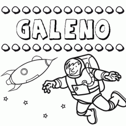 Dibujo del nombre Galeno para colorear, pintar e imprimir