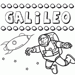 Dibujo del nombre Galileo para colorear, pintar e imprimir
