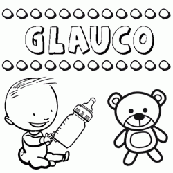Dibujo del nombre Glauco para colorear, pintar e imprimir
