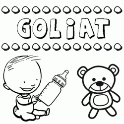 Dibujo del nombre Goliat para colorear, pintar e imprimir