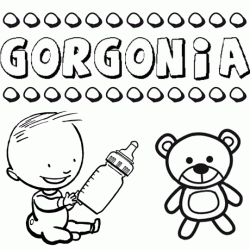 Dibujo del nombre Gorgonia para colorear, pintar e imprimir