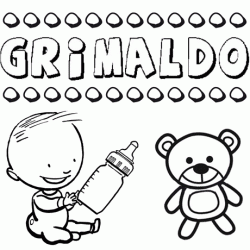Dibujo del nombre Grimaldo para colorear, pintar e imprimir