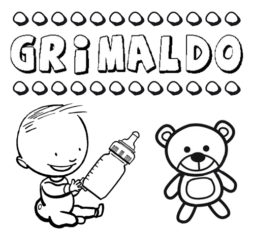 Dibujo del nombre Grimaldo para colorear, pintar e imprimir