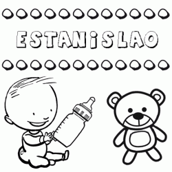 Dibujo del nombre Estanislao para colorear, pintar e imprimir