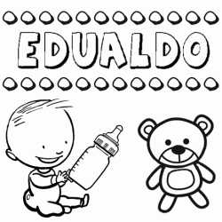 Dibujo del nombre Edualdo para colorear, pintar e imprimir