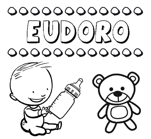 Dibujo del nombre Eudoro para colorear, pintar e imprimir