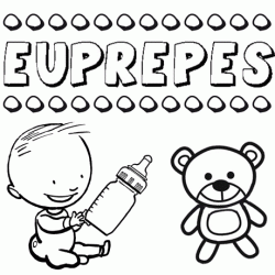 Dibujo del nombre Euprepes para colorear, pintar e imprimir