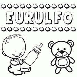 Dibujo del nombre Eurulfo para colorear, pintar e imprimir